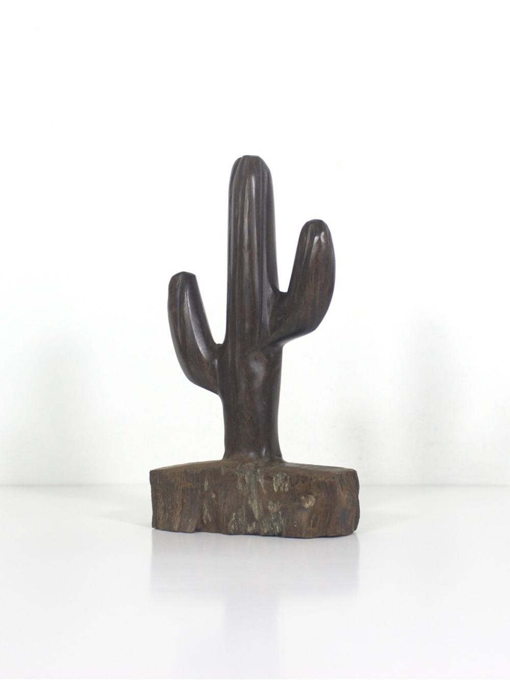 Vintage Ironwood Saguaro Cactus Sculpture